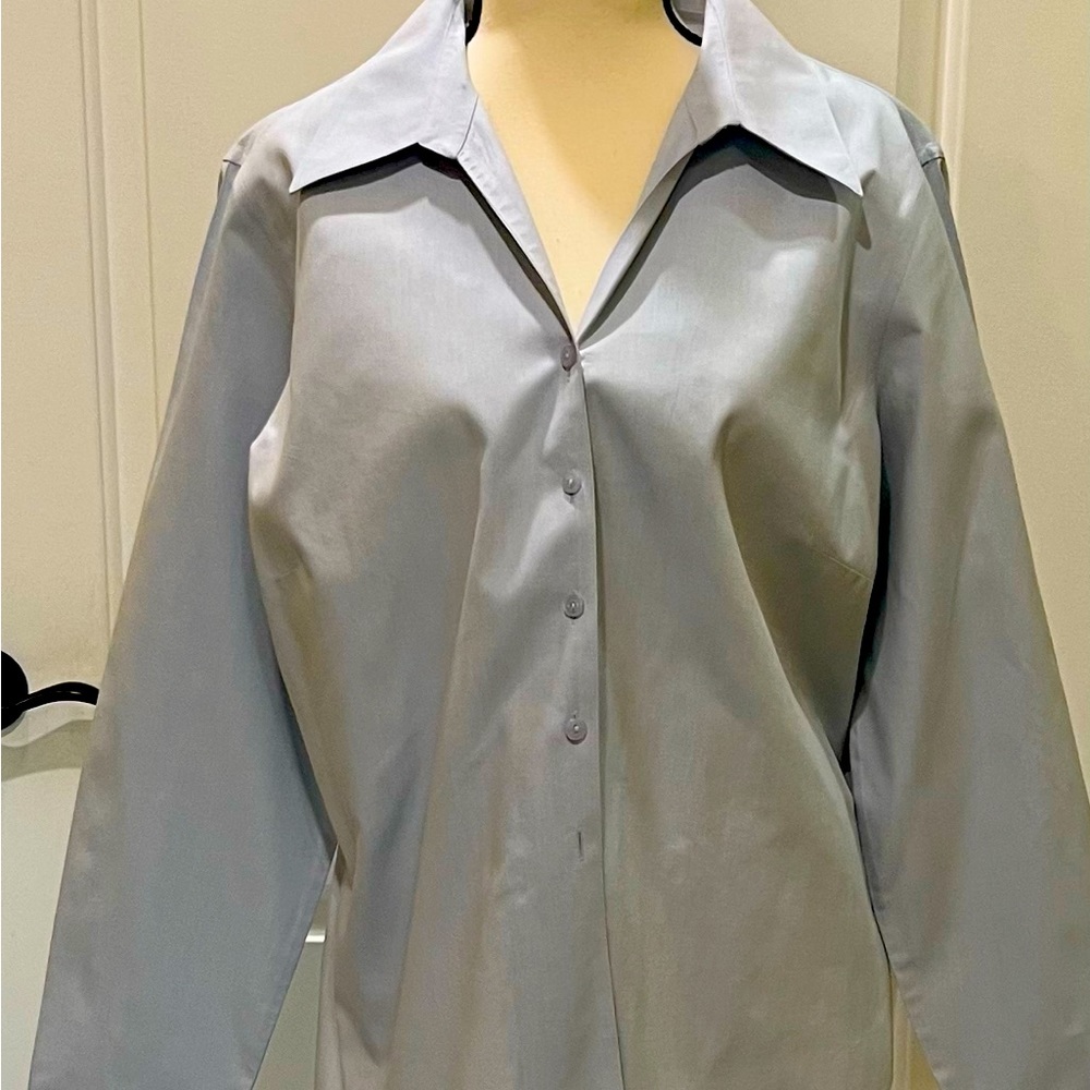 Light Blue Cotton Suit Shirt. Like New Condition
